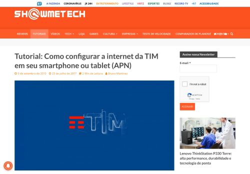 
                            13. Tutorial: Como configurar a internet da TIM em seu ... - Showmetech