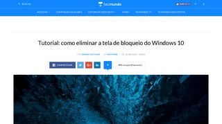 
                            11. Tutorial: como eliminar a tela de bloqueio do Windows 10 - TecMundo