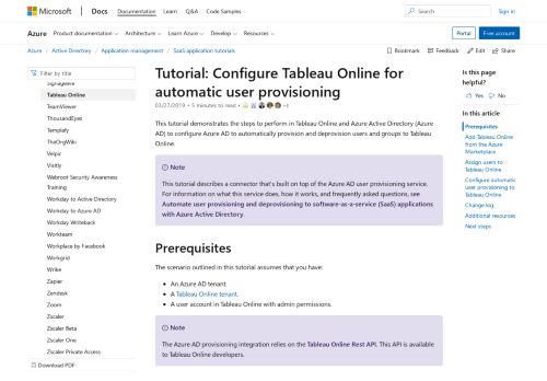 
                            9. Tutorial: Configure Tableau Online for automatic user ...