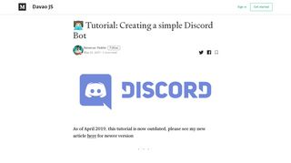 
                            6. Tutorial: Creating a simple Discord Bot – Davao JS – Medium