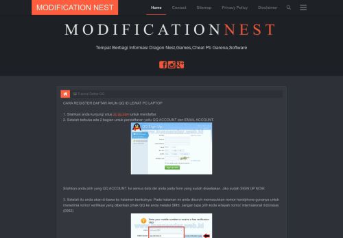 
                            12. Tutorial Daftar QQ - Modification Nest