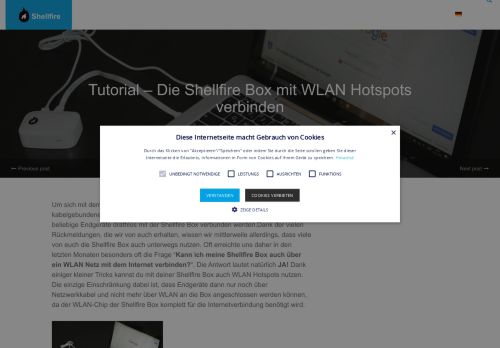 
                            5. Tutorial - Die Shellfire Box mit WLAN Hotspots verbinden - Shellfire Blog