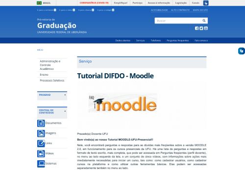 
                            13. Tutorial DIFDO - Moodle | PROGRAD/UFU