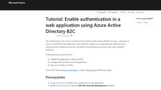 
                            6. Tutorial - Enable authentication in a web application - Azure Active ...