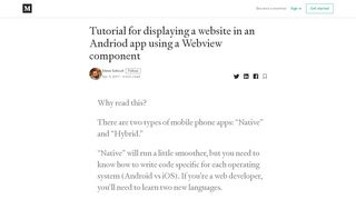 
                            6. Tutorial for displaying a website in an Andriod app using a Webview ...