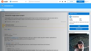 
                            3. Tutorial for single player project : wowservers - Reddit