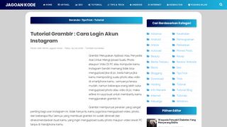 
                            1. Tutorial Gramblr : Cara Login Akun Instagram - JAGOAN KODE