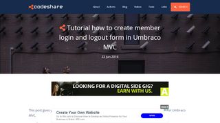
                            13. tutorial how to create member login and logout form in umbraco mvc ...