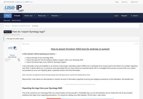 
                            8. [Tutorial] How to export Synology logs | IP CCTV Forum for IP ...