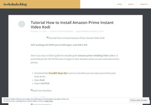 
                            13. Tutorial How to Install Amazon Prime Instant Video Kodi - techshakeblog