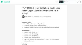 
                            7. [TUTORIAL ]- How to Make a multi-user Form-Login (Admin & User ...