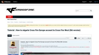 
                            5. Tutorial : How to migarte Cross Fire Europe account to Cross Fire ...