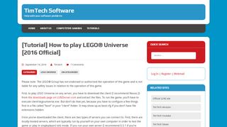 
                            6. [Tutorial] How to play LEGO® Universe [2016 Official] – TimTech ...