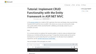 
                            13. Tutorial: Implement CRUD Functionality with the Entity Framework in ...