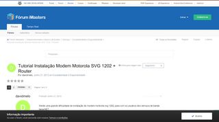
                            13. Tutorial Instalação Modem Motorola SVG 1202 + Router ...