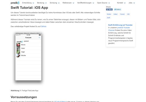 
                            8. Tutorial iOS Apps mit Swift - predic8