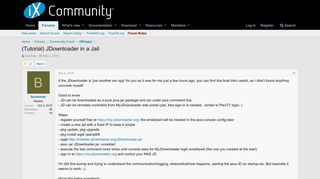
                            9. (Tutorial) JDownloader in a Jail | FreeNAS Community - FreeNAS Forums