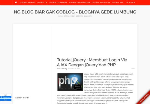 
                            8. Tutorial jQuery : Membuat Login Via AJAX Dengan jQuery dan PHP ...