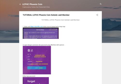 
                            10. TUTORIAL LCFHC Phoenix Coin Selelah Jadi Member