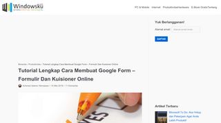 
                            12. Tutorial Lengkap Cara Membuat Google Form - Formulir Dan ...