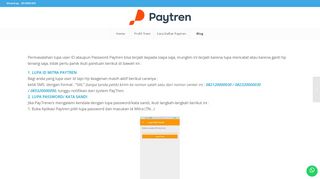 
                            7. Tutorial Lupa User ID dan Password Paytren, ini solusinya ...
