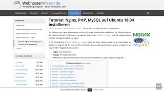 
                            13. Tutorial: Nginx, PHP, MySQL auf Ubuntu 18.04 installieren ...