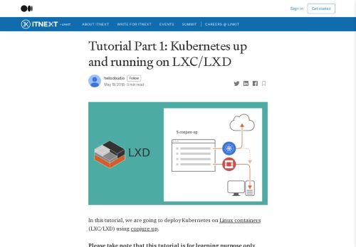 
                            12. Tutorial Part 1: Kubernetes up and running on LXC/LXD - itnext