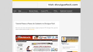 
                            1. Tutorial Passo a Passo do Cadastro no Divulgue Fácil | Ganhe para ...