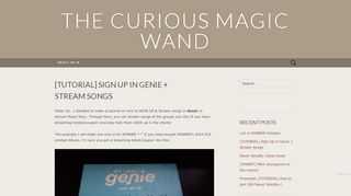 
                            2. [TUTORIAL] Sign Up in Genie + Stream Songs | The Curious Magic ...