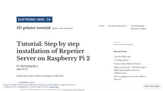 
                            8. Tutorial: Step by step installation of Repetier Server on Raspberry Pi 2 ...