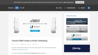 
                            4. Tutorial UBNT Punkt zu Punkt Verbindung - makes IT work - Der Blog ...