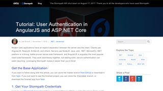 
                            12. Tutorial: User Authentication in AngularJS and ASP.NET Core ...