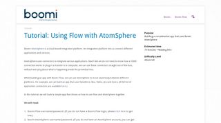 
                            7. Tutorial: Using Flow with AtomSphere - Boomi Flow Documentation ...
