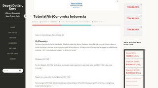 
                            13. Tutorial VirtConomics Indonesia ~ Dapat Dollar, Euro