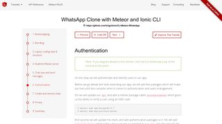 
                            9. Tutorial | WhatsApp Clone with Meteor and Ionic CLI | Authentication