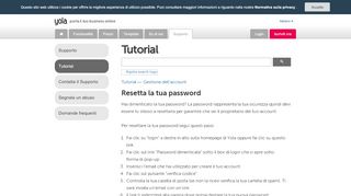 
                            9. Tutorial Yola: Resetta la tua password