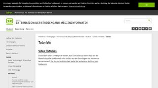 
                            8. Tutorials - HTW Berlin