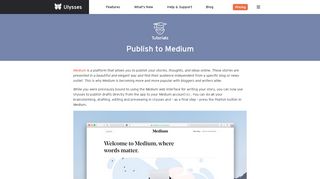 
                            5. Tutorials - Publish to Medium - Ulysses