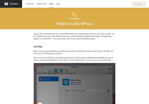 
                            11. Tutorials - Publish to WordPress - Ulysses