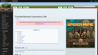 
                            6. Tutorials/Hamachi connection LAN – Official Minecraft Wiki