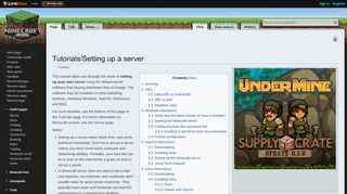 
                            6. Tutorials/Setting up a server – Official Minecraft Wiki