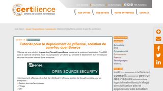 
                            7. Tutoriel déploiement pfSense, pare-feu openSource - Certilience