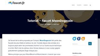 
                            3. Tutoriel – Faucet MoonDogecoin | Faucet France