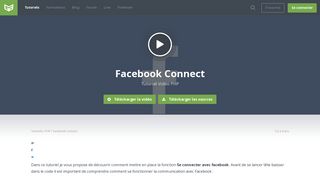 
                            5. Tutoriel Vidéo Facebook Connect - Grafikart