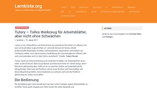 
                            4. Tutory – Tolles Werkzeug für Arbeitsblätter, aber nicht ohne ...