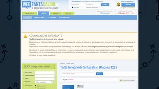 
                            9. Tutte le leghe di fantacalcio (Pagina 122) | WebFantacalcio.it