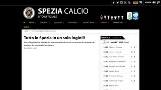 
                            6. Tutto lo Spezia in un solo login!!! | Spezia Calcio - Sito ufficiale
