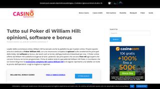 
                            10. Tutto sul Poker di William Hill: opinioni, software e bonus | Casino ...