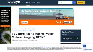 
                            13. Tüv Nord hat ne Macke, wegen Motoreintragung C20NE : Opel Corsa A ...