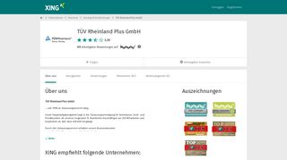 
                            8. TÜV Rheinland Plus GmbH als Arbeitgeber | XING Unternehmen